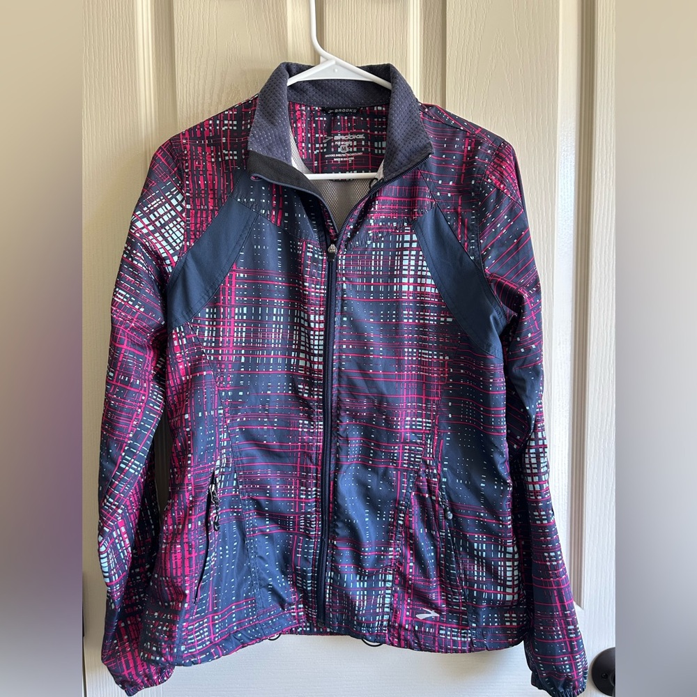 Brooks Blue/ Pink Athletic Windbreaker Women’s Size Medium